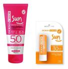 Kit Protetor Solar Corpo 50 + Labial 30 Fps Praia Verão Sol