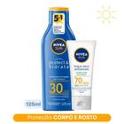 Kit Protetor Solar Corporal 125ml Nívea + Filtro Solar Facial FPS 70 Sem Cor