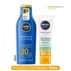 Kit Protetor Solar Corporal Hidratante 125ml FPS 30 + Filtro Solar Facial FPS 50 Efeito Matte Oil Free Nivea Sun