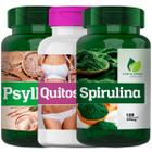 Kit Psyllium + Quitosana + Spirulina 120 Cáps P/ Pote - Fonte Verde