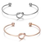 Kit Pulseira Feminina Bracelete Coração Dourado Rosé E Prata