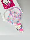 Kit pulseira hello kitty rosa fofura