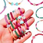 KIT PULSEIRA INFANTIL DE 4mm e 14 cm COM MIÇANGAS, ENTREMEIOS E FALSA PÉROLAS DE 4MM