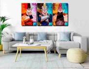 kit Quadro Decorativo 3 Peças 60x 40 Dragon Ball Z