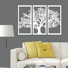 Kit Quadro Decorativo Árvore Da Vida Branca Mdf 3mm