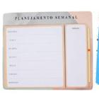 Kit Quadro Planner Semanal Permanente com Lápis e Bloco de Anotação - Novo Século/ WX Gift