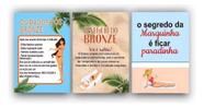 Kit Quadros Decoração 5 pçs Benefícios Do Bronzeamento"