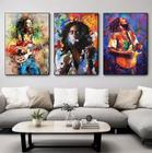 Kit Quadros Decoração 5 pçs Bob Marley"