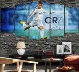 Kit Quadros Decoração 5 pçs cr7"