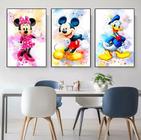 Kit Quadros Decoração 5 pçs Infantil Disney Mickey Mouse"