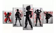 Kit Quadros Decoração Goku One Punch Luffy Naruto"