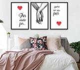 kit quadros decorativos 3 peças 3 peças por onde for quero ser seu par "