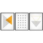 Kit Quadros Decorativos Geometria Minimalista Arte Abstrata