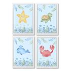 Kit Quadros Decorativos Quarto Infantil Fundo do Mar