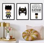 kit quadros Disney Batmam Super-herói"