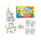 Kit Pintura Infantil Desenhos Luciano Martins com Cavalete Tintas e Tela  Infantil 13 Peças - Nig Brinquedos - Kit de Colorir - Magazine Luiza