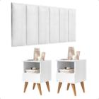 Kit Quarto 2 Mesas De Cabeceira Retrô Pix e 1 Cabeceira Para Cama Queen 1,60 ENVIA SOMENTE 01 KIT