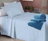 Kit Quarto Dormitório Solteiro Microfibra Lençol, Cobertor, Fronha e Travesseiro Camesa - CORES SORTIDAS