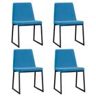 Kit Quatro Cadeiras Yanka Azul - OOCA Móveis