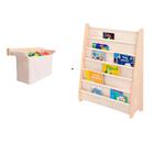 Kit Rack Para Livros Infantil 6 Bolsos + Organizador Pocket - Curumim Kidsroom