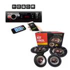 Kit Radio Automotivo E-tech com Bravox Kit Facil B3x60 B4x69