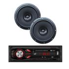 Kit Radio Bluetooth Controle + Falantes 6'' Polegadas 140rms