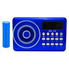 Kit Rádio Bluetooth FM Usb Micro Sd MP3 Painel Digital Bateria Recarregável e Removível com Pilha 18650 9800mAh Extra