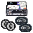 Kit Rádio C/ Suporte Celular Bt Automotivo + Falante 5 Pol