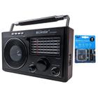 Kit Rádio Fm Vintage Bluetooth Potente 3W Am Sw Usb Micro Sd