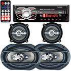 Kit Radio Mp3 Bluetooth Usb + Falantes 5 Pol +6x9 Leson 200w