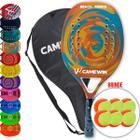 Kit Raquete Beach Tennis Camewin Ultra Leve Nova + 06 bolinhas