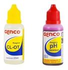Kit Reagente Cloro E Ph Verificar Reagente Piscina Genco 20ml Cada