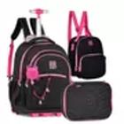 Kit rebecca bb mochila de carrinho/estojo/lancheira rb24023 PRETA ...