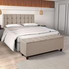 Kit Recamier Baú Bali Com Painel De 140cm Para Cama Casal