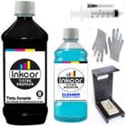 Kit Recarga Cartucho 74 + Sugador Compativel Impressora Hp C4280 D4260 com 500ml - Inkcor