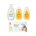 Kit recem nascido Johnson Baby c/ 200ml + Lenço umedecido 48 unidades