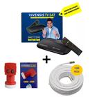 Kit Receptor De Tv Vivensis Sat Hd + Lnbf Duplo+ Cabo