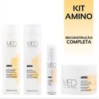 Kit Reconstrução Capilar Profissional Med For You Amino: Shampoo, Condicionador, Máscara e Óleo Finalizador
