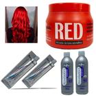Kit Red 1 Másc 500g 2 tinta Red e 2 Ox 40Vol Mairibel