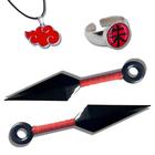 Kit 2 Colares Cordão Naruto Akatsuki Elastano Símbolo. em Promoção na  Americanas