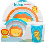 Kit Refeição Bebe 2 Pratinhos + Copo Leão - Buba