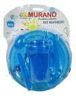 Kit Refeição Bebes Murano Com 4 Peças Azul