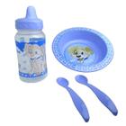 Kit Refeição Com Copo 270 ML Duke Petita - Azul