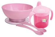 Kit Refeição Infantil Chérie Com Caneca - Rosa - Petita