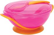 Kit Refeição Infantil com Ventosa e Colher - Rosa - Buba