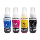 Kit Refil de Tinta Compatível Epson L121 T664120 CMYK