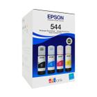 Kit Refil de Tinta Epson 544, Preto/Magenta/Ciano/Amarelo, 65ml - T544520-4P