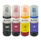 Kit refil tinta aston 504/544 4 cores