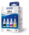 Kit Refil Tinta T664 Epson L395 L380 L375 L220 L455 Original 4 Cores