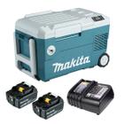 Kit Refrigerador e Aquecedor DCW180Z Makita e 2 Baterias 18V 5.0Ah e Carregador